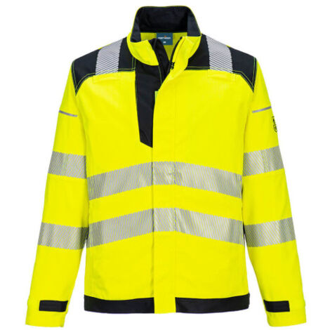 Chaqueta de alta visibilidad resistente a la llama PW3 bicolor tejido premium FR714 XL Amarillo / Negro