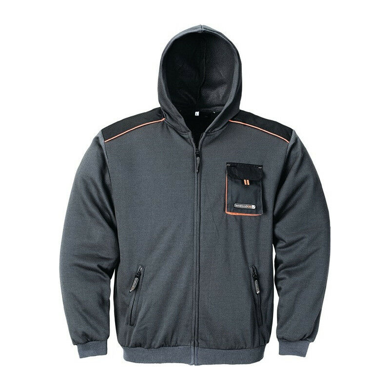 

Chaqueta de chándal para hombre talla XL gris oscuro / negro / naranja TERRATREND