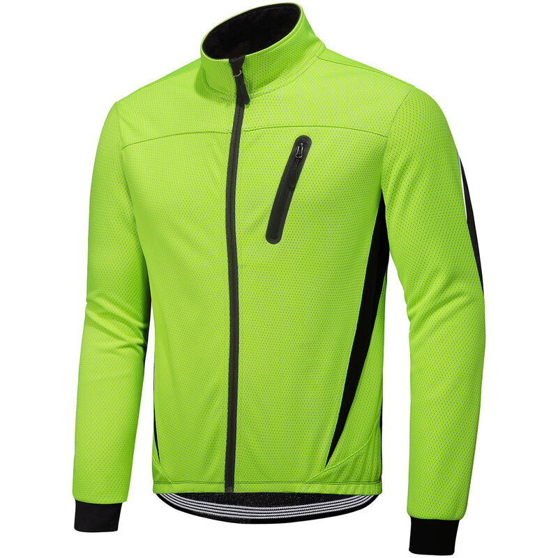 

Asupermall - Chaqueta de ciclismo de invierno para hombre, impermeable, a prueba de viento, chaqueta de lana termica, abrigo, chaqueta de montar en