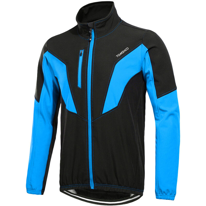 

Chaqueta de ciclismo de lana termica de invierno para hombre abrigo a prueba de viento de manga larga para deportes al aire libre, ropa deportiva