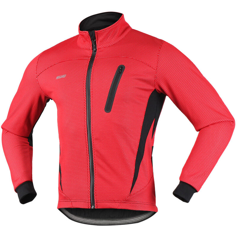 

Chaqueta de ciclismo para hombre, polar termico de invierno, jersey de bicicleta de manga larga, resistente al viento, transpirable, reflectante,