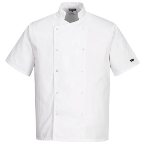 Chaqueta de cocina chef Cumbria Unisex bolsillo manga bolígrafo C733 XL Blanco