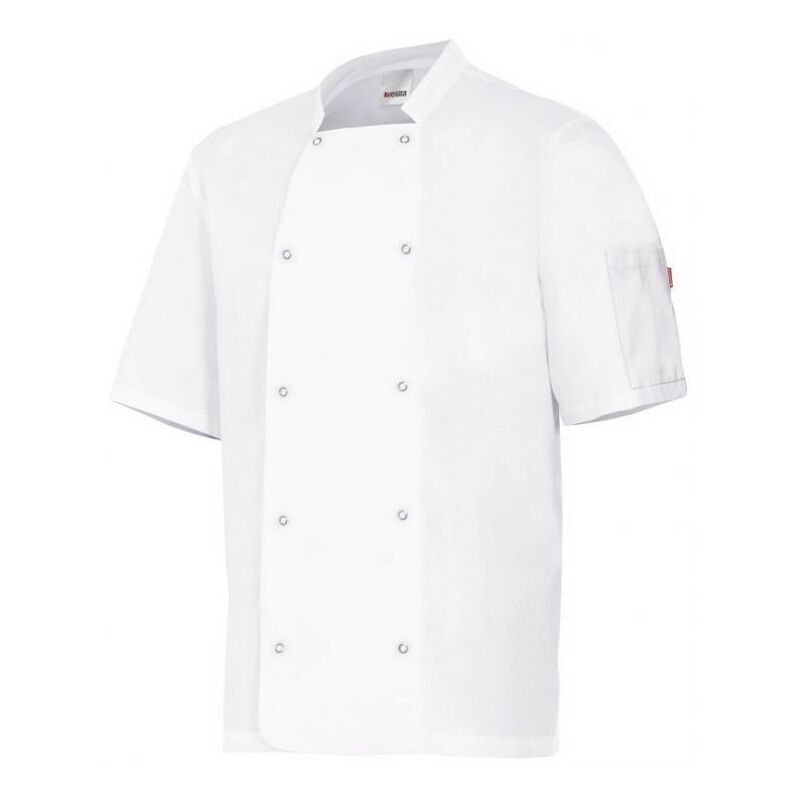 

CHAQUETA DE COCINA CON AUTOMATICOS MANGA CORTA Blanco 48