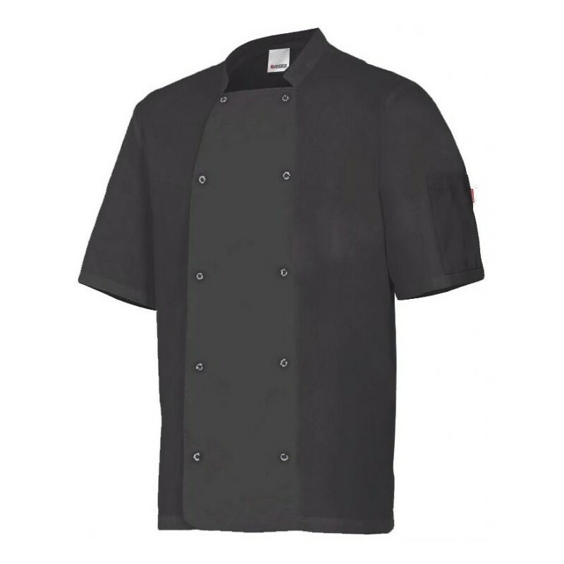 

CHAQUETA DE COCINA CON AUTOMATICOS MANGA CORTA Negro 52