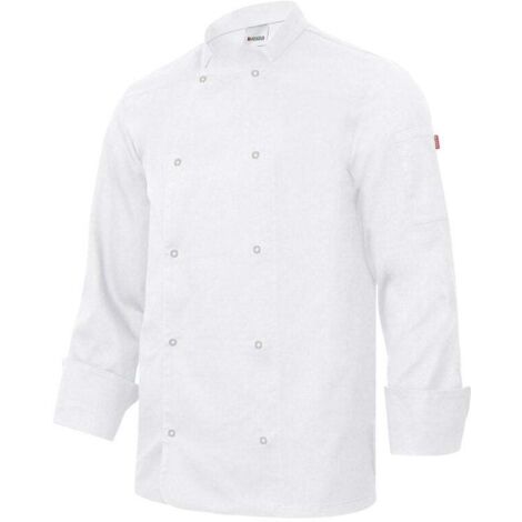 Chaqueta De Cocina Con Automaticos Manga Larga Blanco 64