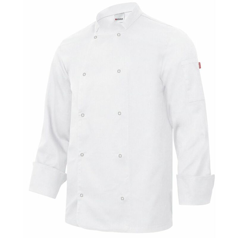 

CHAQUETA DE COCINA CON AUTOMATICOS MANGA LARGA Blanco 46