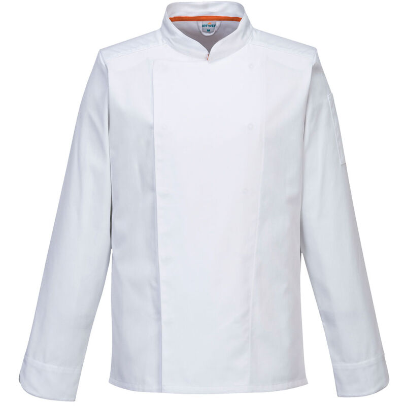 Chaqueta de cocina de manga larga de malla elástica Air Pro - Talla XS - Blanco - Portwest