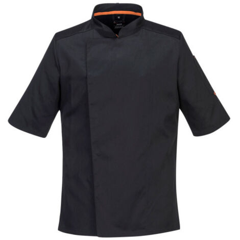 Chaqueta de cocina M/C paneles de malla MeshAir Pro anti- manchas C738 XXL Negro