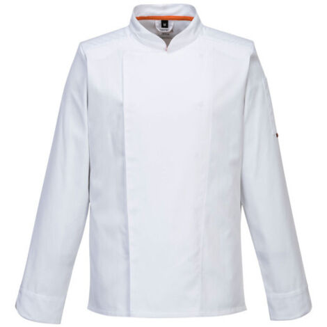 Chaqueta de cocina puños franceses M/L MeshAir Pro acabado premium C838 XS Blanco