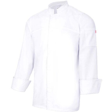 Chaqueta De Cocina Stretch Con Cierre Central Blanco 60