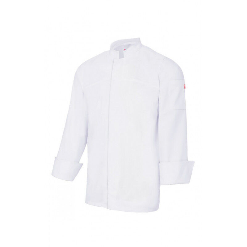 

Chaqueta de cocina Stretch con cierre botones automáticos VELILLA Serie 405208S | Blanco - 60