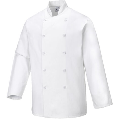 Chaqueta de cocina Sussex, de manga larga Blanco S