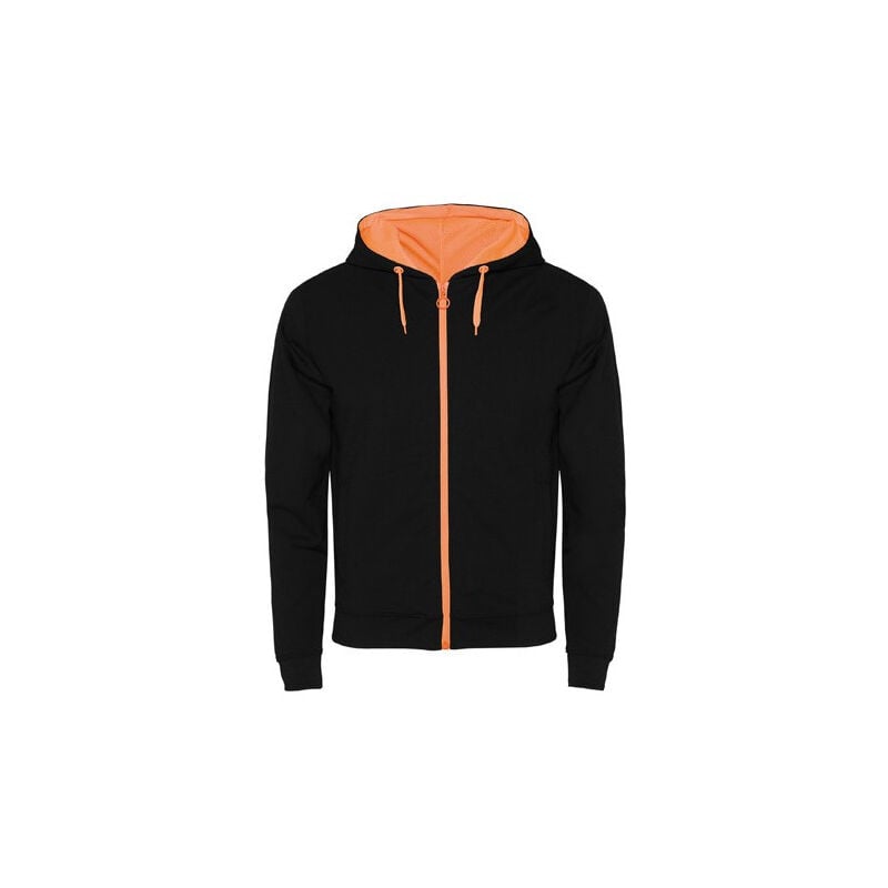 

Chaqueta de felpa no perchada con detalles FUJI SU1105 | XL - Negro/Naranja Fluor