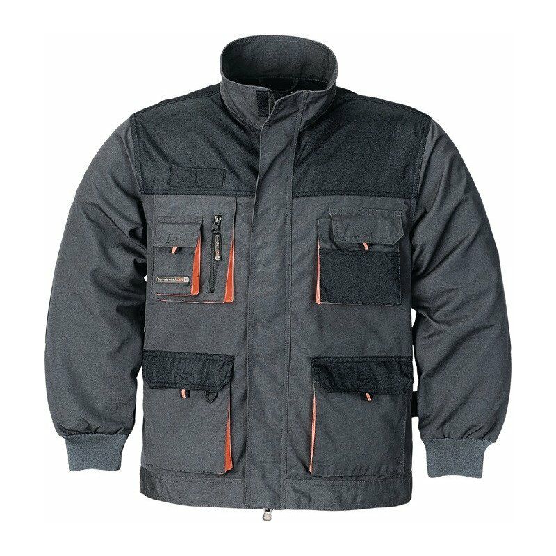 

Terratrend - Chaqueta de hombre talla 60, gris oscuro / negro / naranja