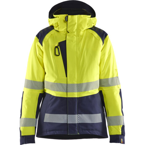 Chaqueta de invierno de alta visibilidad para mujer 4456 - Amarillo/Azul marino L