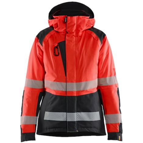 Chaqueta de invierno de alta visibilidad para mujer 4456 - Rojo/Negro L
