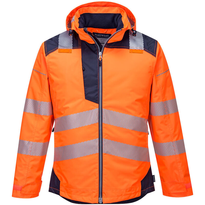 Portwest - Parka hv PW3 Naranja/Azul marino 4XL