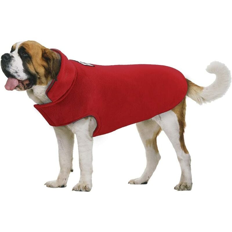 

Chaqueta de invierno para perros Abrigo de lana para perros para la mayoría de los perros (rojo)