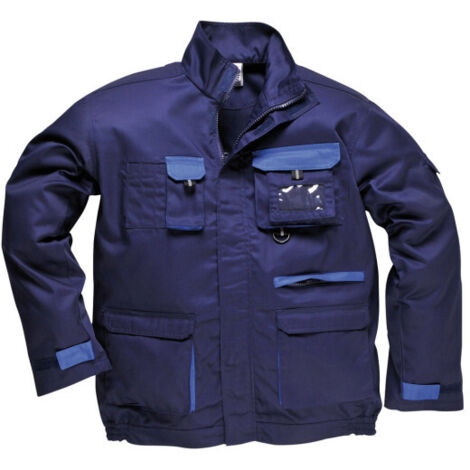 Chaqueta de protección bicolor con porta identificación desmontable 4XL Azul Marino