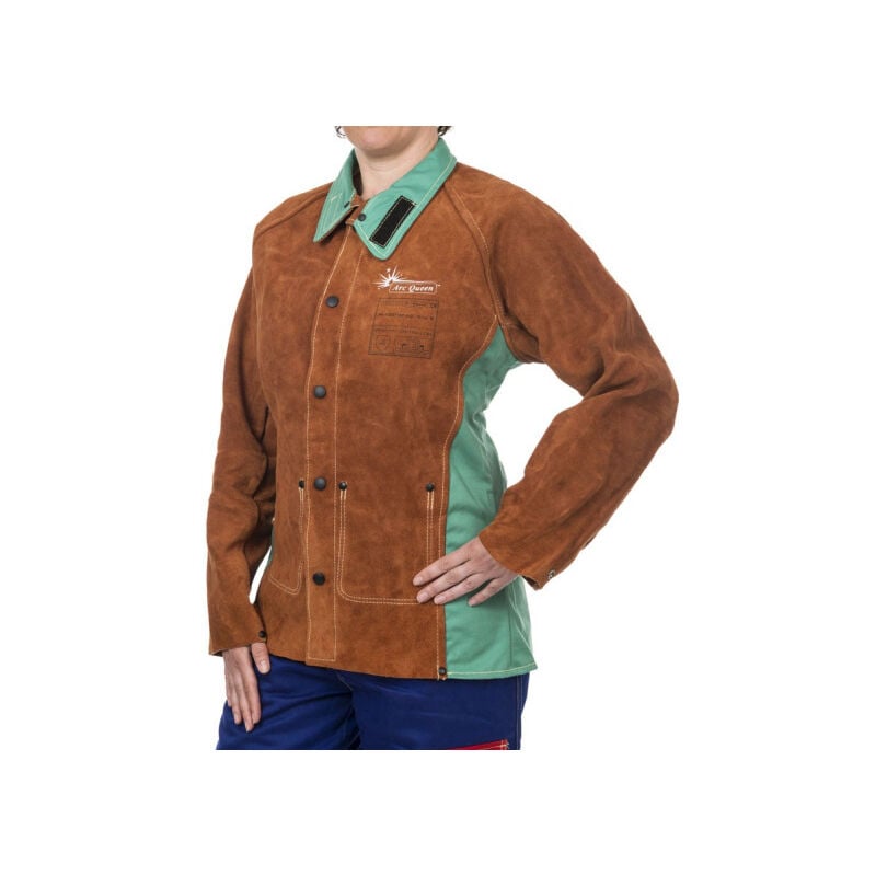 

Weldas - Chaqueta de soldadura para la mujeres Lava Brown Arc Queen | XL