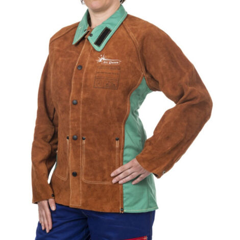 Chaqueta de soldadura para mujer WELDAS Lava Brown Arc Queen S
