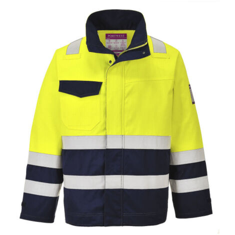 Chaqueta de trabajo de alta visibilidad Modaflame Protección Térmica contra Arco MV25 XXXL Amarillo/Marino