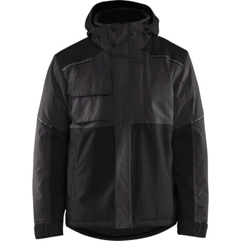 Chaqueta de trabajo de invierno stretch 2D 4881 - Gris oscuro/Negro XXL