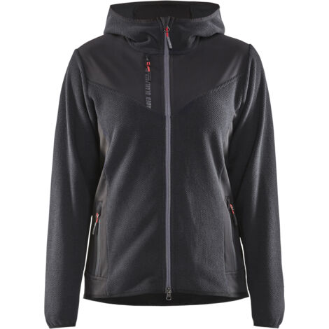 Chaqueta de trabajo de punto para mujer 5941 - Gris antracita/Negro S