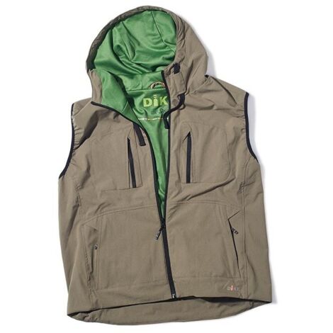 Chaqueta de trabajo Gold con capucha de poliéster y elastano resistente al agua DIKE M Masilla