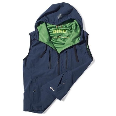 Chaqueta de trabajo Gold con capucha de poliéster y elastano resistente al agua DIKE XXL Polvo