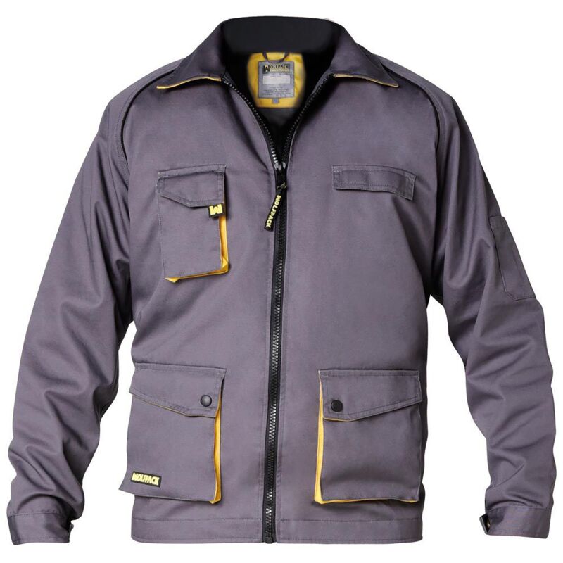 

Wolfpack - Chaqueta de trabajo gris/amarillo talla 52/54 l
