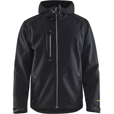 Chaqueta de trabajo softshell con capucha 4949 - Negro/Gris claro 4XL