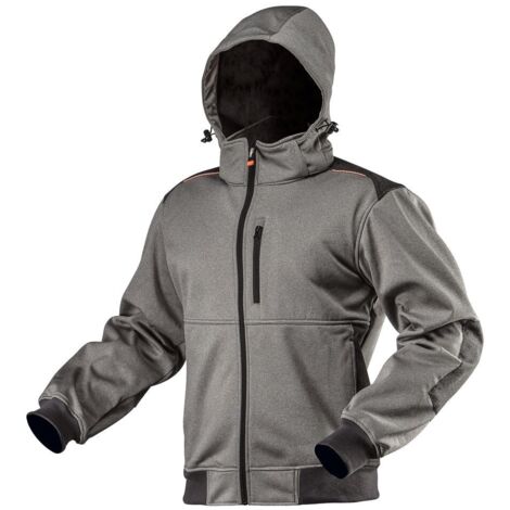 Chaqueta de trabajo softshell con capucha desmontable, talla M