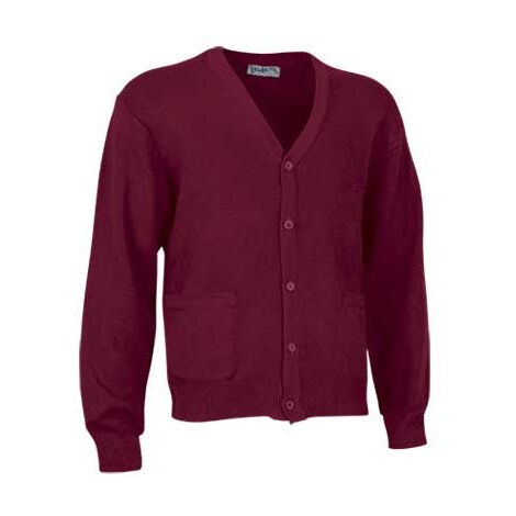 Chaqueta en tejido de punto con botones VALENTO Cardigan XXL Granate