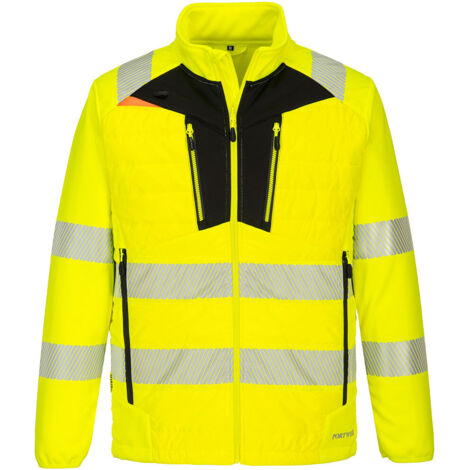 Chaqueta híbrida de alta visibilidad DX4 Amarillo/Negro 2XL