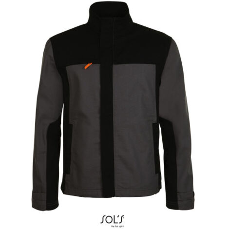 Chaqueta Hombre De Trabajo Bicolor SOL'S IMPACT PRO L Gris Oscuro / Negro