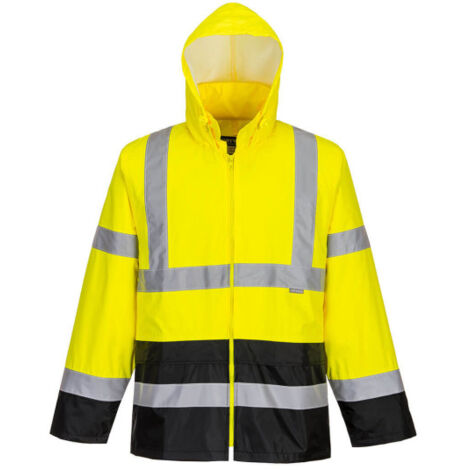 Chaqueta impermeable Hi-Vis bicolor Amarillo/Negro XL