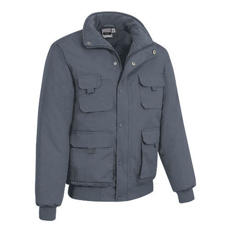 Chaqueta multibolsillos acolchada, tejido canva más resistente Sanak VALENTO XL Gris cemento