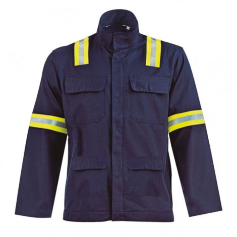 Chaqueta multiprotección alta visibilidad ignífugo azul marino TROMSO ARAPRO SAFETOP L