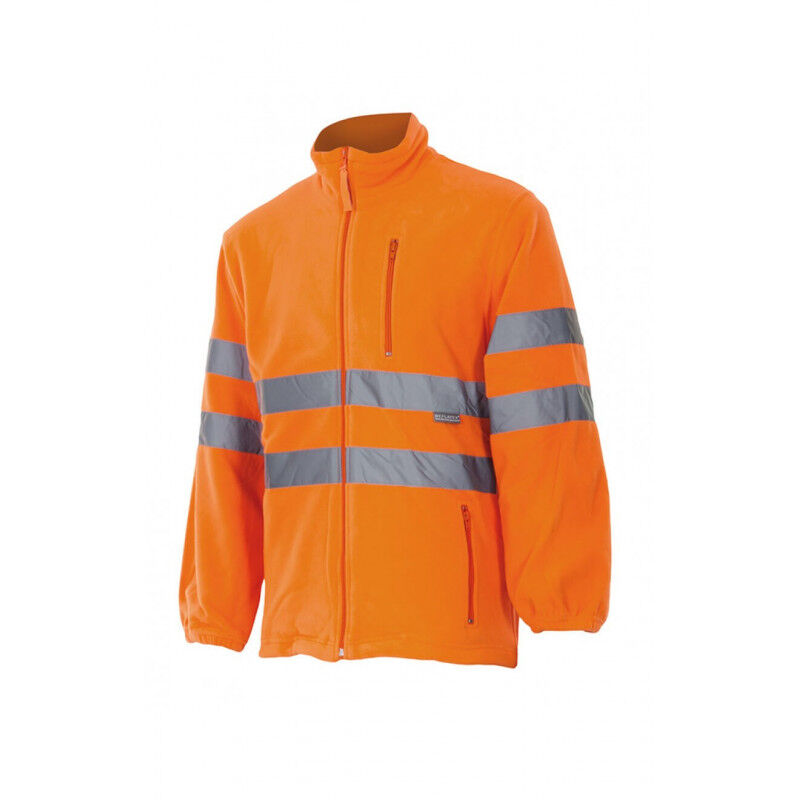 

Velilla - Chaqueta polar de alta visibilidad con cintas reflectantes en torso y mangas Serie 181 | 4XL - Naranja Flúor