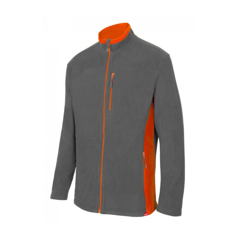 

Chaqueta polar bicolor con tejido de microfibra Serie 201504 | 3XL - Gris / Naranja - Velilla