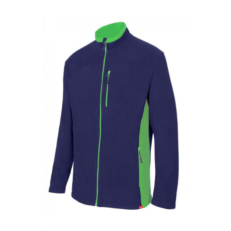 

Chaqueta polar bicolor con tejido de microfibra Serie 201504 | 3XL - Azul navy / Verde lima - Velilla