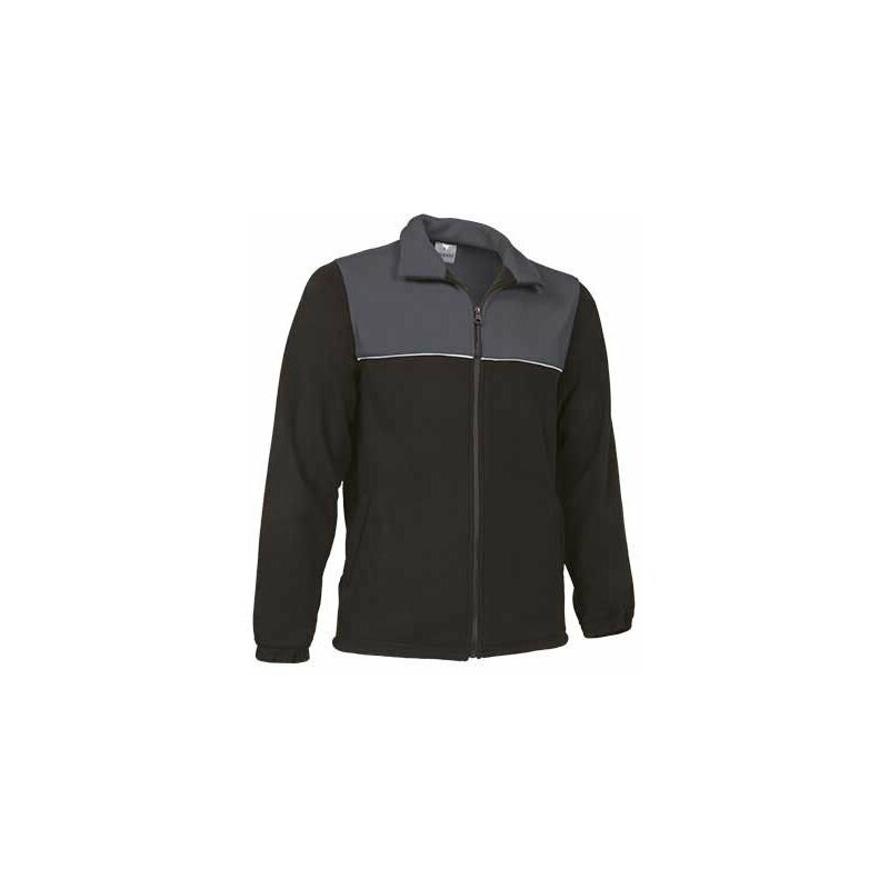 

Valento - Chaqueta polar en colores combinados antipeeling | S - Negro / Gris carbon / Blanco