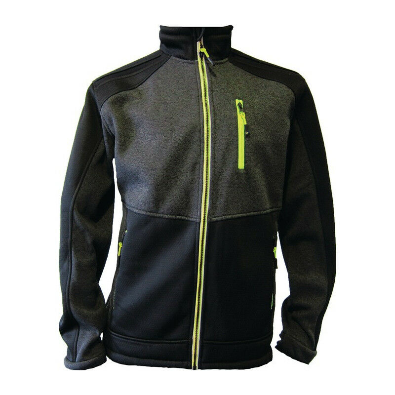 

Chaqueta polar de punto Talla XL verde oscuro / negro / verde lima TERRAX