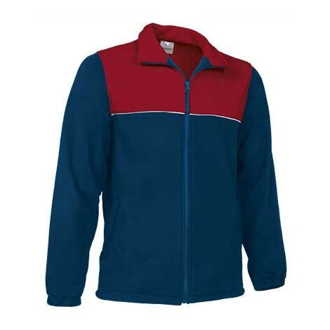 Chaqueta polar en colores combinados antipeeling Pacific VALENTO 6/8 niño Azul marino / Rojo loto / Blanco