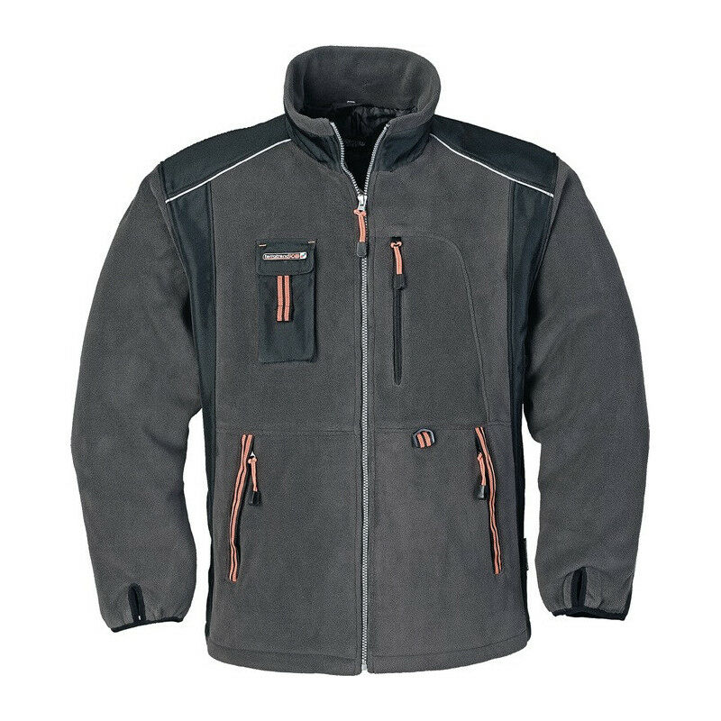 

Chaqueta polar talla L gris oscuro / negro / naranja TERRATREND