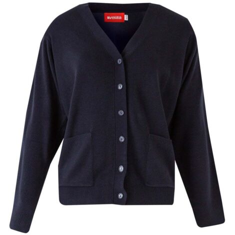 Chaqueta Punto Fino Mujer Azul Marino M