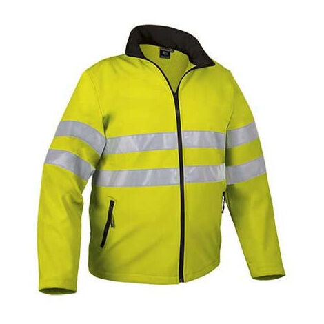 Chaqueta retroreflectante alta visibildad en tejido técnico VALENTO Storm M Amarillo fluor