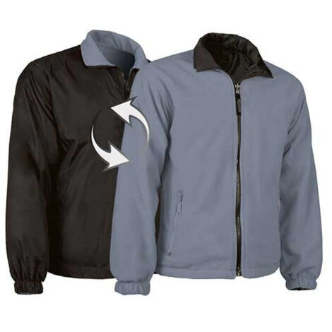 Chaqueta reversible de doble tejido VALENTO Glasgow L Negro/Gris