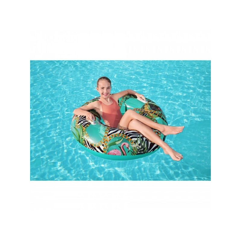 Chaleco Salvavidas Hinchable Floral Fantasy 114 Cm Con Asas Piscina De Verano 36302